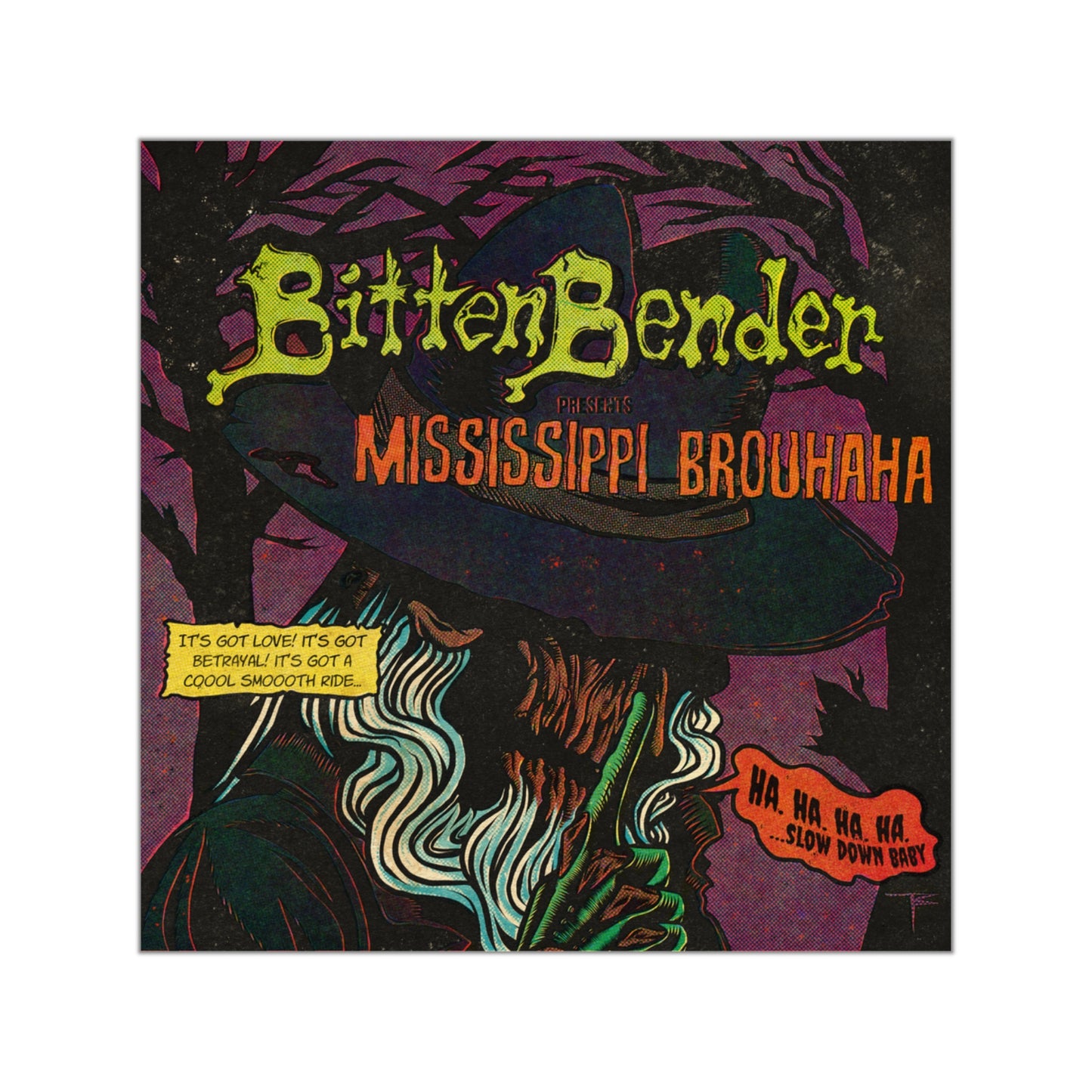 Square Vinyl Mississippi brouhaha sticker